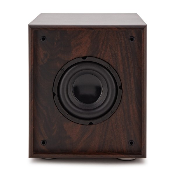 AVCOM 6" Active Subwoofer, Walnut
