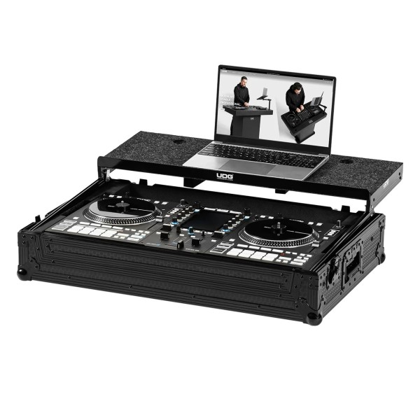 UDG Rane System One Flight Case with Wheels (System One and Laptop Not Included) - Angled Open