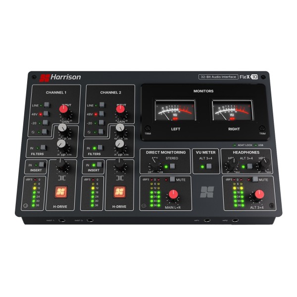 Harrison Flex-10 32-Bit Audio Interface - Front Top
