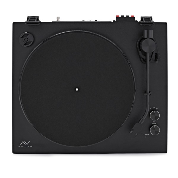 AVCOM Bluetooth Turntable System with Audio-Technica Stylus, Black