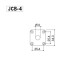 Gotoh JCB-4 Square Edge Mount Jack Plate, Chrome - chart