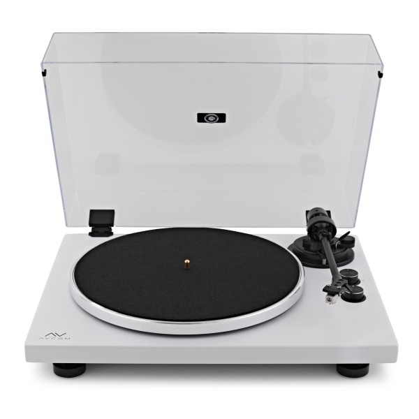 AVCOM Bluetooth Belt Drive Turntable with Audio-Technica Stylus, White