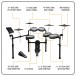 TOUCHBEAT+ Electronic Drum Kit with Headphones and Stool