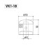 Gotoh VK1-18 Dome Knob, Chrome - chart