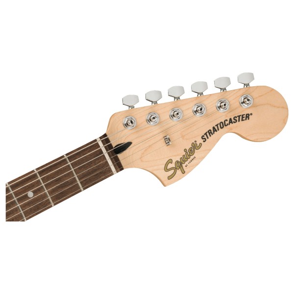 Squier Affinity Stratocaster HH LRL, Charcoal Frost Metallic headstock 