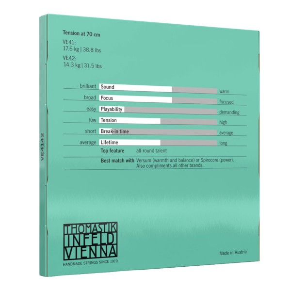 Thomastik Versum Cello A & D String Twin Pack, 4/4, Medium 2