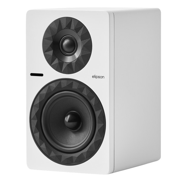 Elipson Prestige Facet II 6 BT Active Speakers (Pair), Matte White  -angle 
