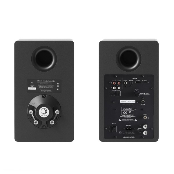 Elipson Prestige Facet II 6 BT Active Speakers (Pair), Matte Black rear 