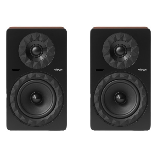 Elipson Prestige Facet II 6 BT Active Speakers (Pair), Walnut/ Matte Black - main 