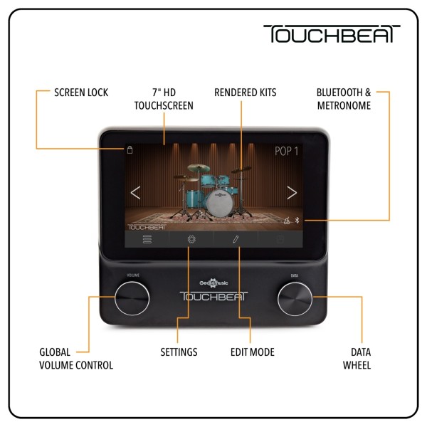 TOUCHBEAT Electronic Drum Kit, Custom Bundle