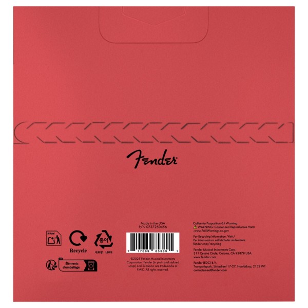 Fender SubSonic 7250-5M Bass Strings, Nickel-Plated Steel, 5-String, Long Scale, Gauges .045-.125 - Back