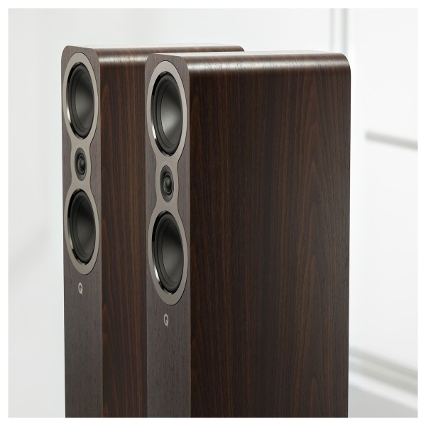 Q Acoustics 3040c Floorstanding Speakers (Pair), Walnut - lifestyle 3