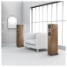 Q Acoustics 3040c Floorstanding Speakers (Pair), Pin Oak -lifestyle 1