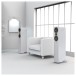 Q Acoustics 3040c Floorstanding Speakers (Pair), Satin White - lifestyle 1