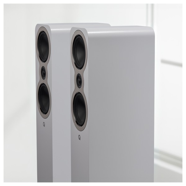 Q Acoustics 3040c Floorstanding Speakers (Pair), Satin White - lifestyle 3