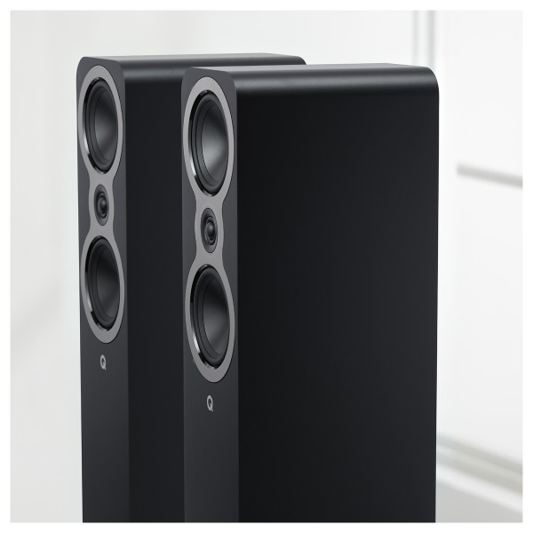 Q Acoustics 3040c Floorstanding Speakers (Pair), Satin Black lifestyle 3