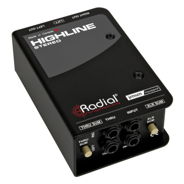 Radial Highline Stereo Passive Line Isolator - Angle Left