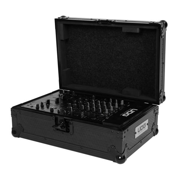 AlphaTheta DJM-V5 Mixer Flight Case, Black - Angled Open (Mixer Not Included)