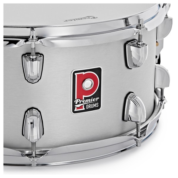 Premier Artist 14" x 6.5" Aluminium Snare Drum, Brushed Aluminium