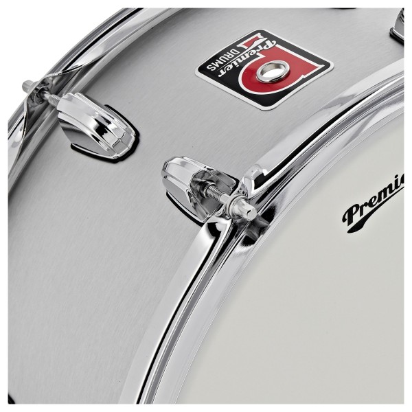 Premier Artist 14" x 6.5" Aluminium Snare Drum, Brushed Aluminium