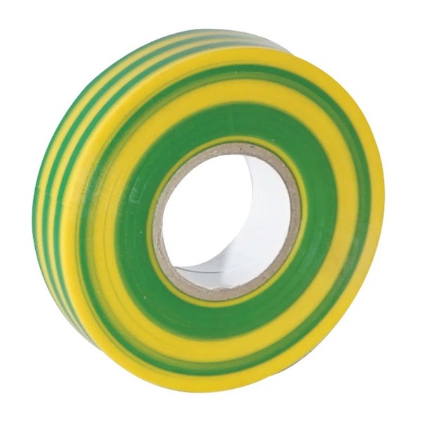 eLumen8 Economy PVC Insulation Tape 19mm x 33m, Yellow/Green