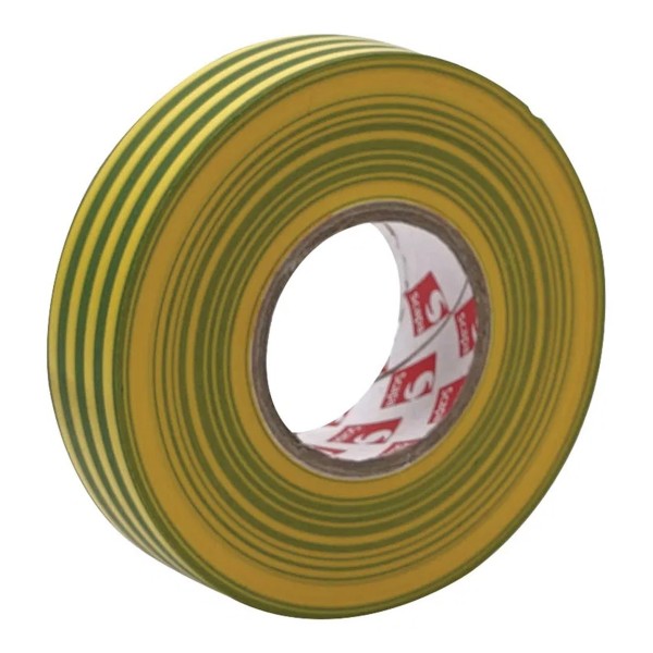 eLumen8 Premium PVC Insulation Tape 2702 19mm x 33m, Yellow/Green