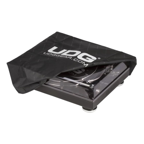 UDG Turntable / 19" Mixer Dust Cover, Black - Angled 2 (Turntable Not Included)
