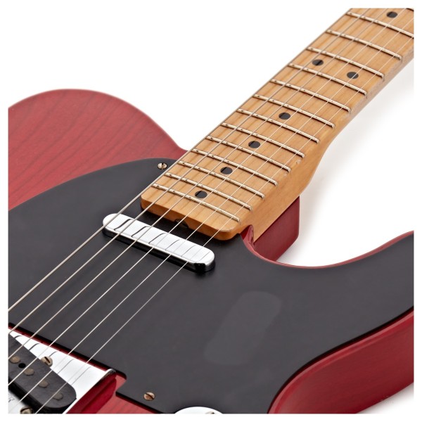 Fender Custom Shop 1951 Nocaster Journeyman Relic 1-P Rift Sawn Maple Neck, Aged Crimson Transparent - upper frets
