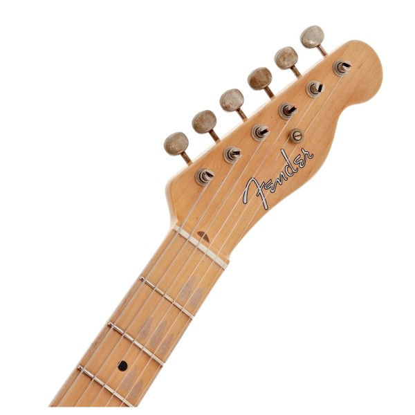 Fender Custom Shop 1951 Nocaster Journeyman Relic 1-P Rift Sawn Maple Neck, Aged Crimson Transparent - headstock