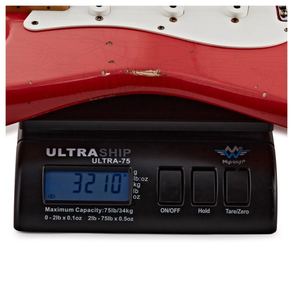 Fender Custom Shop Special Edition '58 Compound Radius Stratocaster Relic, Aged Fiesta Red - weight shot