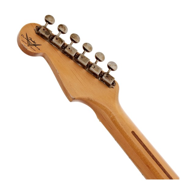 Fender Custom Shop Special Edition '58 Compound Radius Stratocaster Relic, Aged Fiesta Red - back of headstock