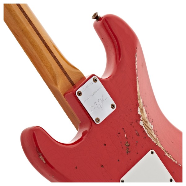 Fender Custom Shop Special Edition '58 Compound Radius Stratocaster Relic, Aged Fiesta Red - neck joint