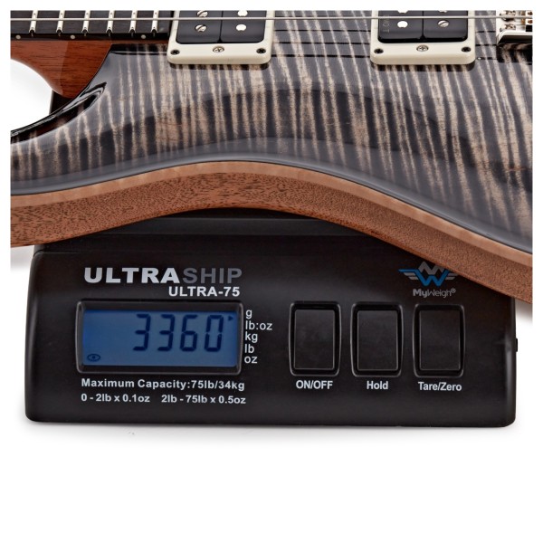 PRS Custom 24 'Birds of a Feather' Limited Edition, Charcoal Microburst - weight shot