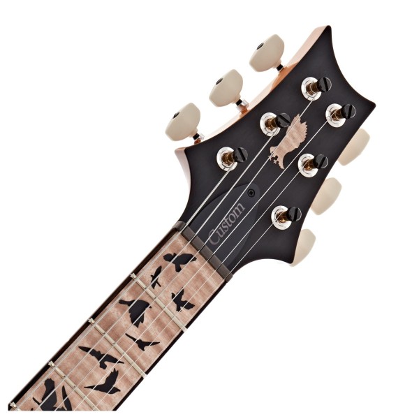 PRS Custom 24 'Birds of a Feather' Limited Edition, Charcoal Microburst - headstock