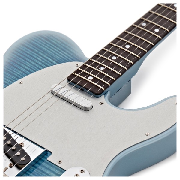 Fender Custom Shop Master Built by Austin MacNutt 60s 5A Flame Top Tele NOS RW, Ice Blue Met Burst - upper frets