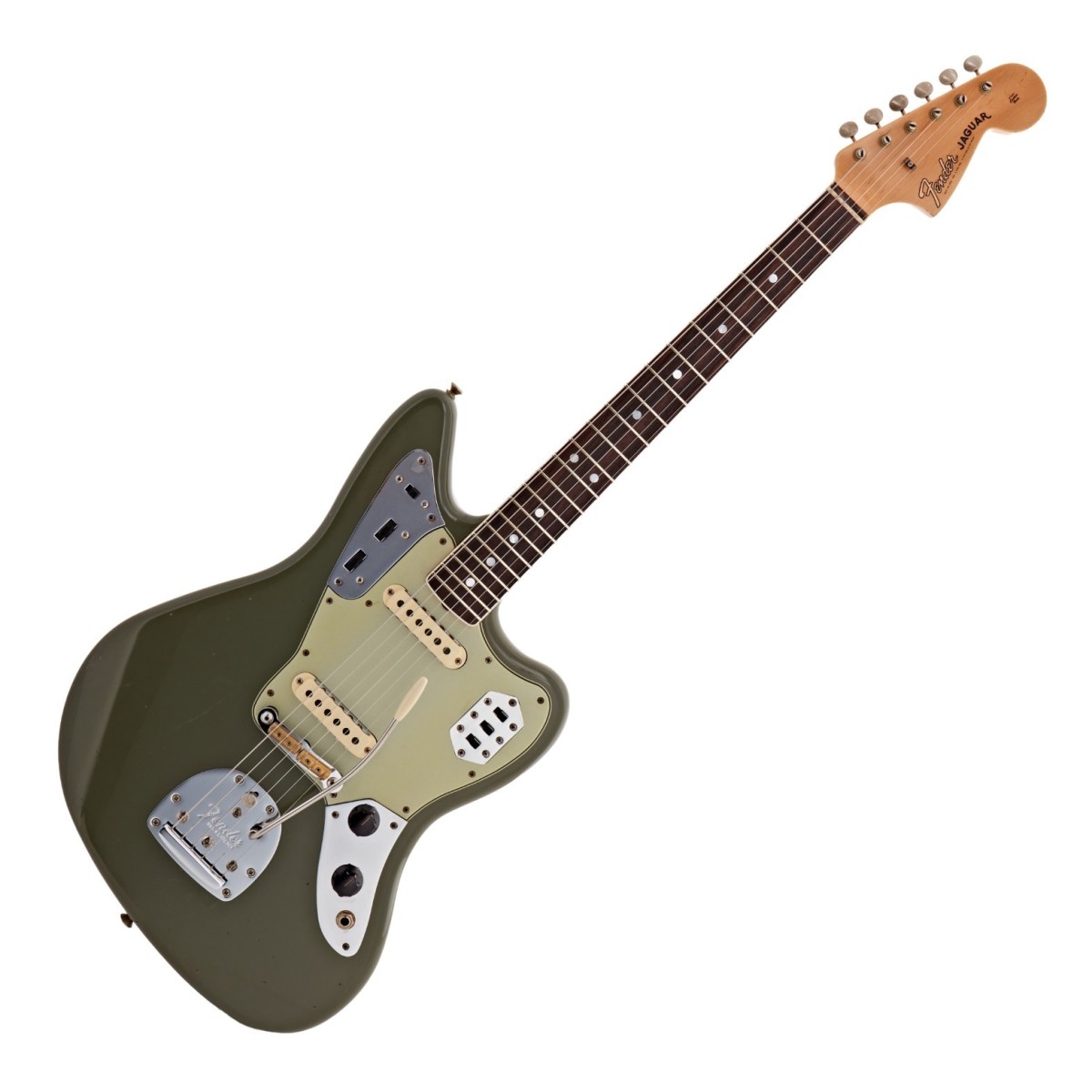Fender Custom Shop 1965 Jaguar Journeyman Relic 3A RW Super Faded Olive Green Metallic