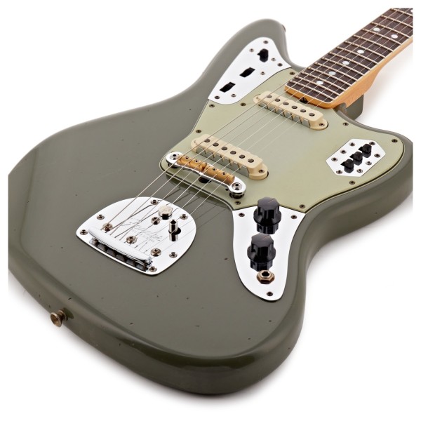 Fender Custom Shop 1965 Jaguar Journeyman Relic 3A RW, Super Faded Olive Green Metallic - body