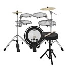 PBK+ Portable 5 Piece Busking Drum Kit by Gear4music, Stool Pack