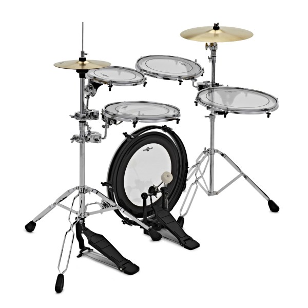 PBK+ Portable 5 Piece Busking Drum Kit by Gear4music, Stool Pack
