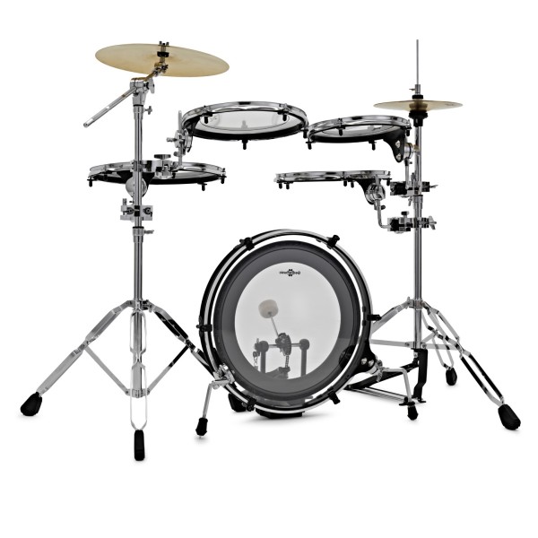 PBK+ Portable 5 Piece Busking Drum Kit by Gear4music, Stool Pack
