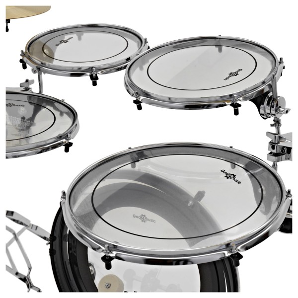 PBK+ Portable 5 Piece Busking Drum Kit by Gear4music, Stool Pack