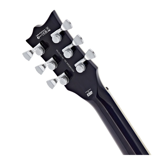 ESP LTD EC-1000T/CTM FM Left-Handed, Violet Shadow - back of headstock