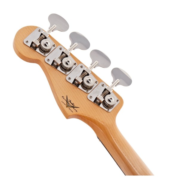 Fender Custom Shop Limited Edition Jazz Bass Special NOS, 3A Rosewood Fingerboard, Aged Sonic Blue - back of headstock