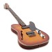 Fender Custom Shop Artisan Dual P90 Flame Maple Top Tele Relic 3A RW, Aged Tobacco Sunburst - angled shot