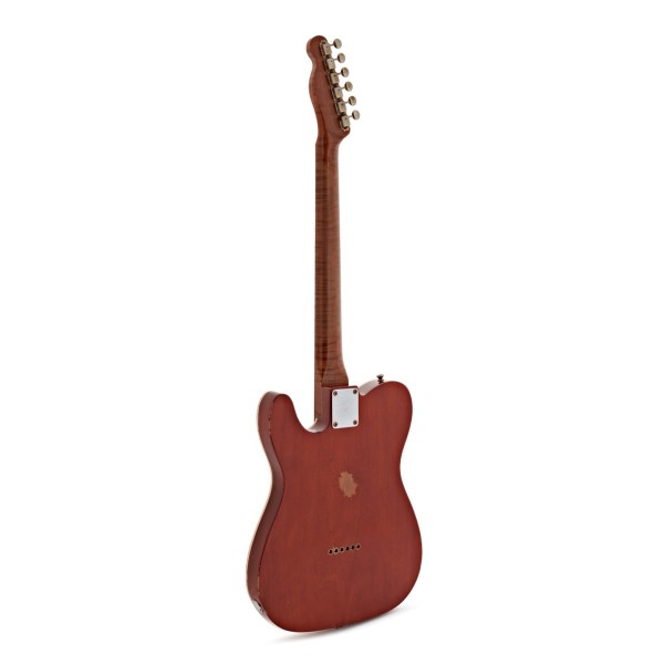 Fender Custom Shop Artisan Dual P90 Flame Maple Top Tele Relic 3A RW, Aged Tobacco Sunburst - back