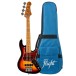 Flight Mini JB Bass, Sunburst - bass and gig bag