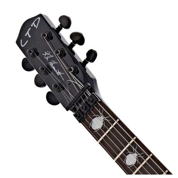 ESP LTD KH-3 Spider Kirk Hammett Signature Left Handed, Black - headstock