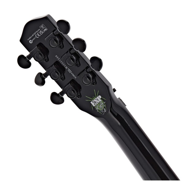 ESP LTD KH-3 Spider Kirk Hammett Signature Left Handed, Black - back of headstock