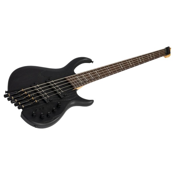 Sire Marcus Miller M6 5 String Headless Bass, Black - angled shot