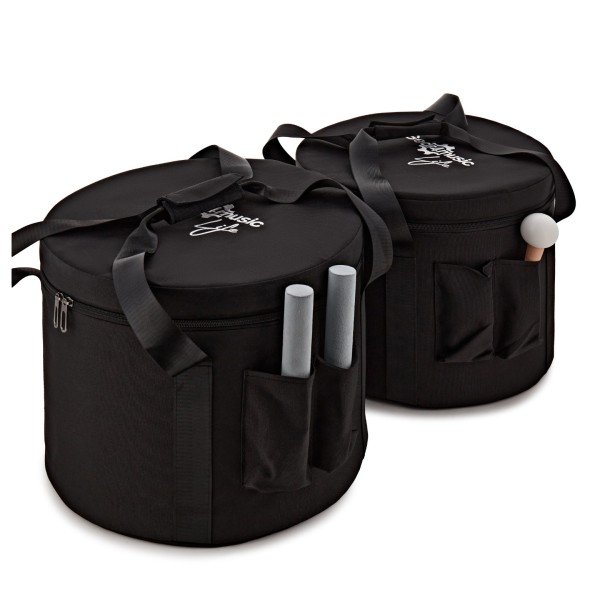 Gear4music Life Seven Piece Crystal Singing Bowl Set & Bags, 432Hz, Marble